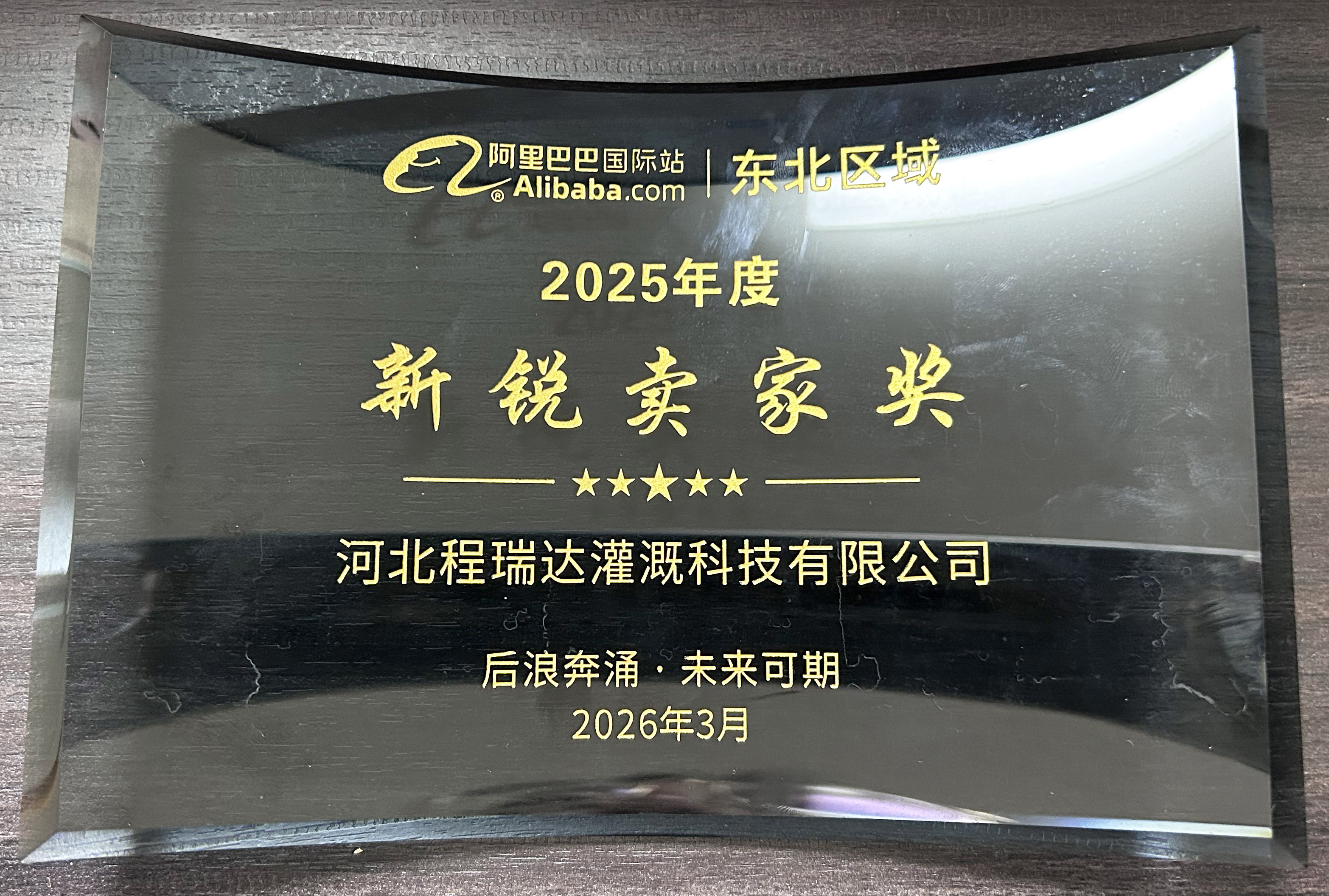 太原程瑞达灌溉 | 荣获阿里国际站新锐卖家奖